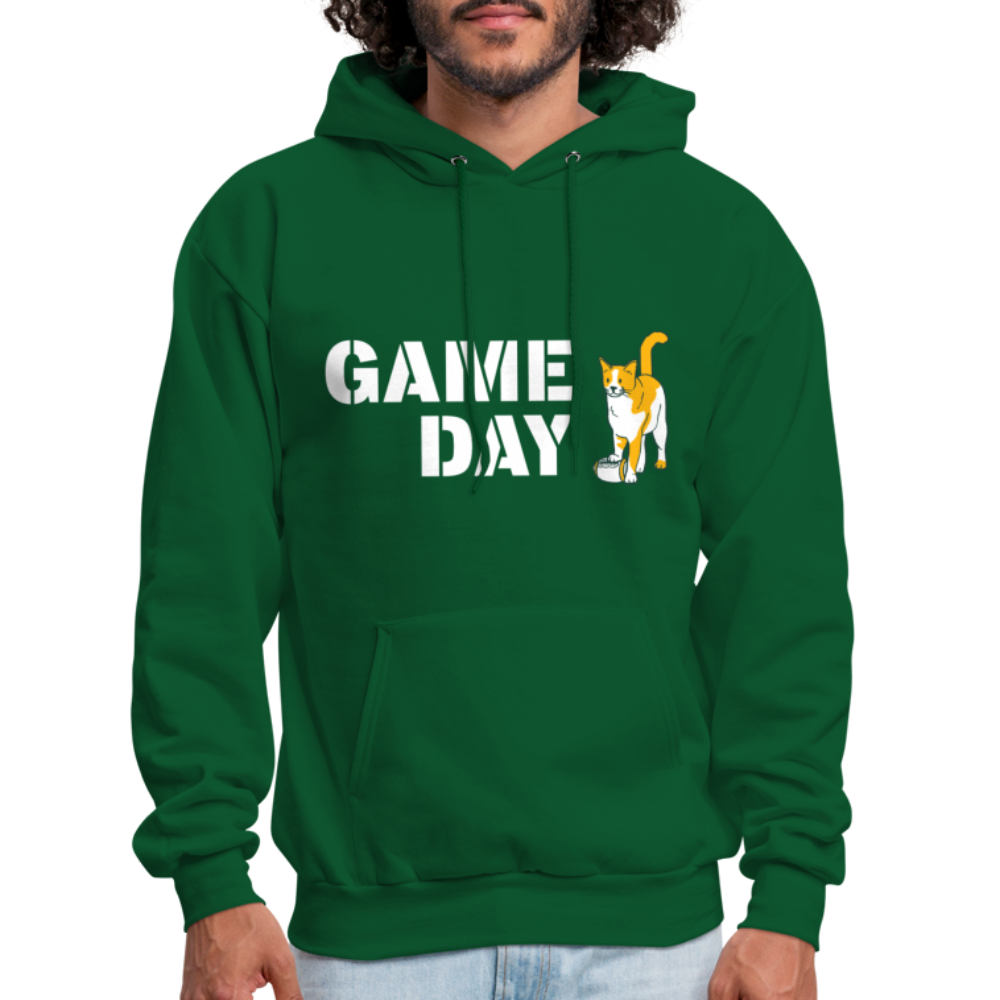 Game Day Cat Classic Hoodie - forest green