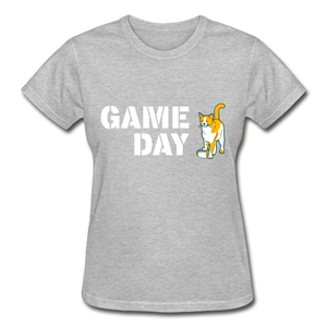 Game Day Cat Contoured Ultra T-Shirt - heather gray
