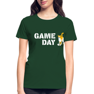 Game Day Cat Contoured Ultra T-Shirt - forest green