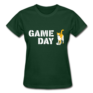 Game Day Cat Contoured Ultra T-Shirt - forest green