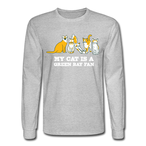 Cat is a GB Fan Classic Long Sleeve T-Shirt - heather gray