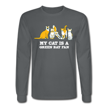 Load image into Gallery viewer, Cat is a GB Fan Classic Long Sleeve T-Shirt - charcoal