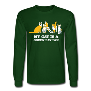 Cat is a GB Fan Classic Long Sleeve T-Shirt - forest green