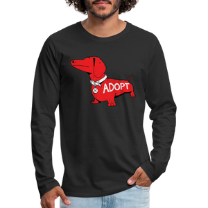 "Big Red Dog" Classic Premium Long Sleeve T-Shirt - black