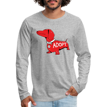 Load image into Gallery viewer, &quot;Big Red Dog&quot; Classic Premium Long Sleeve T-Shirt - heather gray