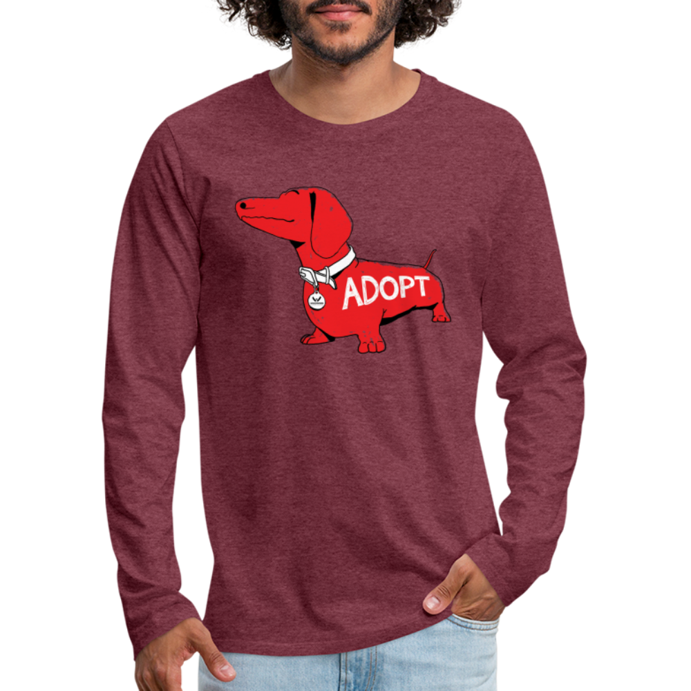 
                  
                    "Big Red Dog" Classic Premium Long Sleeve T-Shirt - heather burgundy
                  
                
