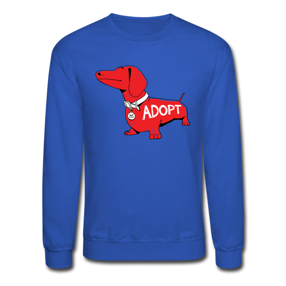 "Big Red Dog" Crewneck Sweatshirt - royal blue