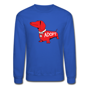 "Big Red Dog" Crewneck Sweatshirt - royal blue