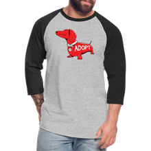 Load image into Gallery viewer, &quot;Big Red Dog&quot; Baseball T-Shirt - heather gray/black