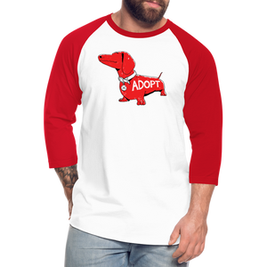 "Big Red Dog" Baseball T-Shirt - white/red
