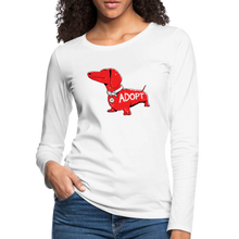 Load image into Gallery viewer, &quot;Big Red Dog&quot; Contoured Premium Long Sleeve T-Shirt - white