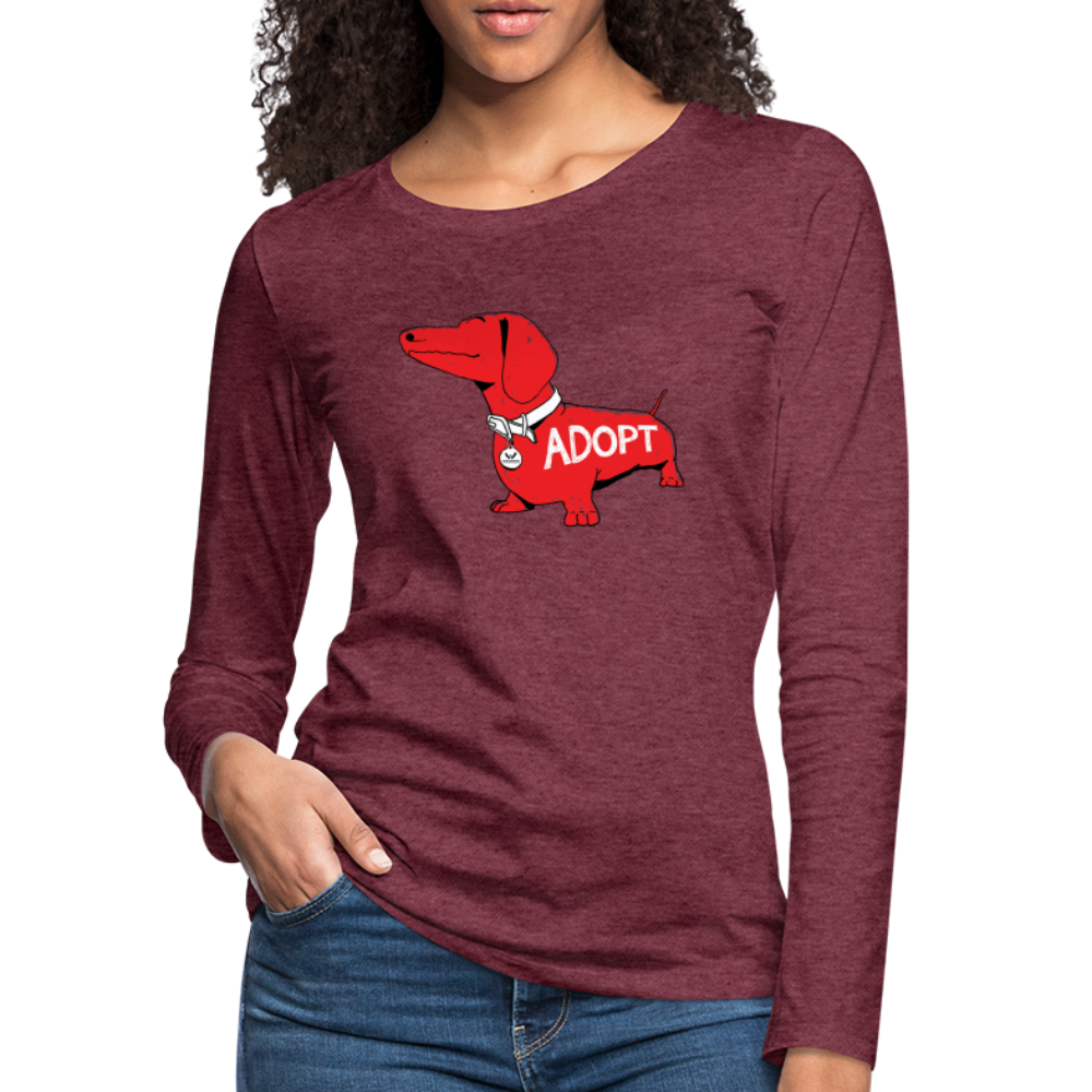 
                  
                    "Big Red Dog" Contoured Premium Long Sleeve T-Shirt - heather burgundy
                  
                