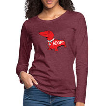 Load image into Gallery viewer, &quot;Big Red Dog&quot; Contoured Premium Long Sleeve T-Shirt - heather burgundy