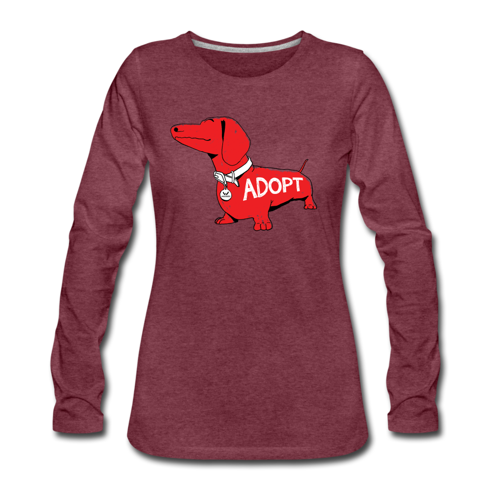 
                  
                    "Big Red Dog" Contoured Premium Long Sleeve T-Shirt - heather burgundy
                  
                