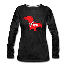 Load image into Gallery viewer, &quot;Big Red Dog&quot; Contoured Premium Long Sleeve T-Shirt - charcoal grey