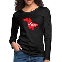 Load image into Gallery viewer, &quot;Big Red Dog&quot; Contoured Premium Long Sleeve T-Shirt - charcoal grey
