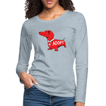 Load image into Gallery viewer, &quot;Big Red Dog&quot; Contoured Premium Long Sleeve T-Shirt - heather ice blue