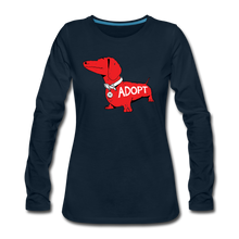Load image into Gallery viewer, &quot;Big Red Dog&quot; Contoured Premium Long Sleeve T-Shirt - deep navy