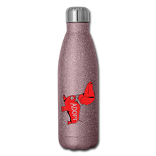 Load image into Gallery viewer, &quot;Big Red Dog&quot; Stainless Steel Water Bottle - pink glitter
