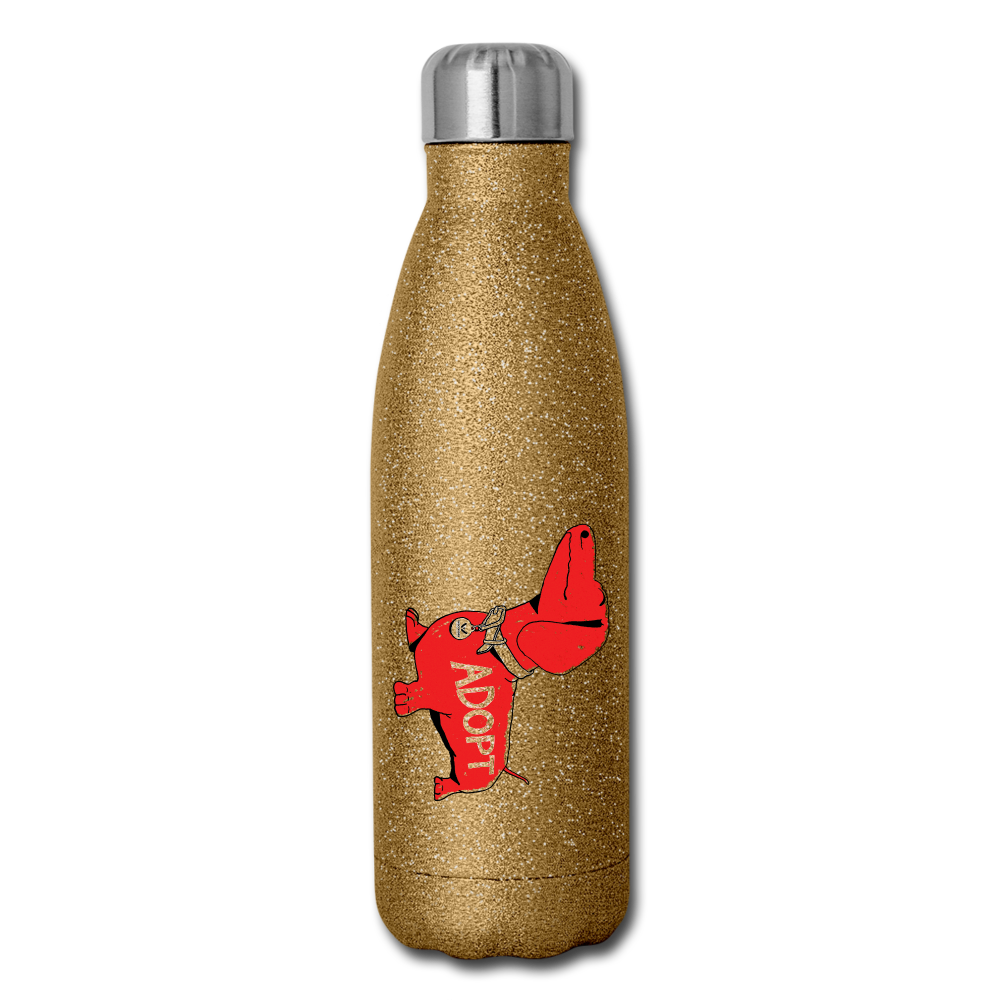 
                  
                    "Big Red Dog" Stainless Steel Water Bottle - gold glitter
                  
                