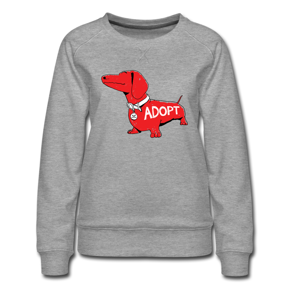 "Big Red Dog" Countoured Premium Sweatshirt - heather grey