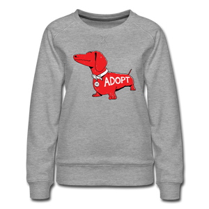 "Big Red Dog" Countoured Premium Sweatshirt - heather grey