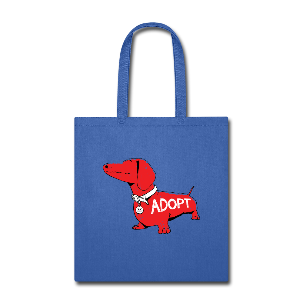 "Big Red Dog" Tote Bag - royal blue