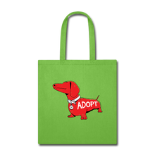 Load image into Gallery viewer, &quot;Big Red Dog&quot; Tote Bag - lime green