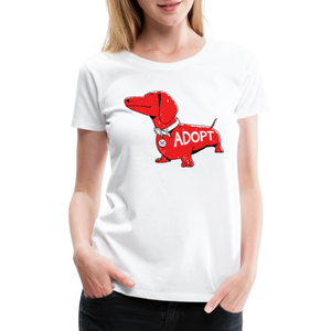 "Big Red Dog" Contoured Premium T-Shirt - white