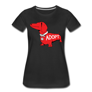 "Big Red Dog" Contoured Premium T-Shirt - black