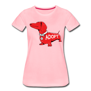 "Big Red Dog" Contoured Premium T-Shirt - pink