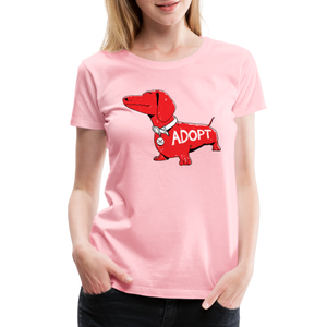 "Big Red Dog" Contoured Premium T-Shirt - pink