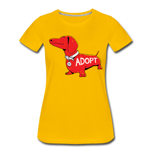 "Big Red Dog" Contoured Premium T-Shirt - sun yellow