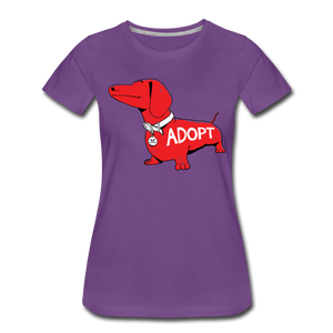"Big Red Dog" Contoured Premium T-Shirt - purple