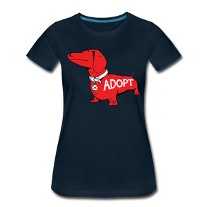 "Big Red Dog" Contoured Premium T-Shirt - deep navy