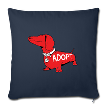 Load image into Gallery viewer, &quot;Big Red Dog&quot; Throw Pillow Cover 18” x 18” - navy