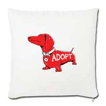 Load image into Gallery viewer, &quot;Big Red Dog&quot; Throw Pillow Cover 18” x 18” - natural white