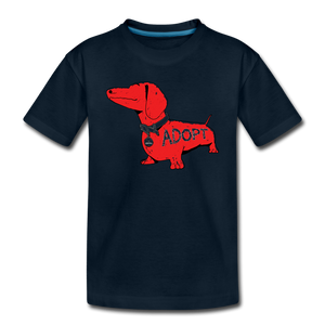 "Big Red Dog" Kids' Premium T-Shirt - deep navy