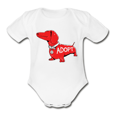 Load image into Gallery viewer, &quot;Big Red Dog&quot; Organic Short Sleeve Baby Bodysuit - white