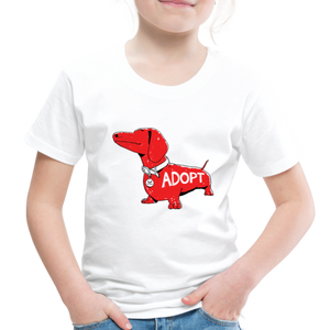 "Big Red Dog" Toddler Premium T-Shirt - white