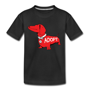 "Big Red Dog" Toddler Premium T-Shirt - black