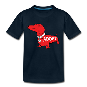 "Big Red Dog" Toddler Premium T-Shirt - deep navy