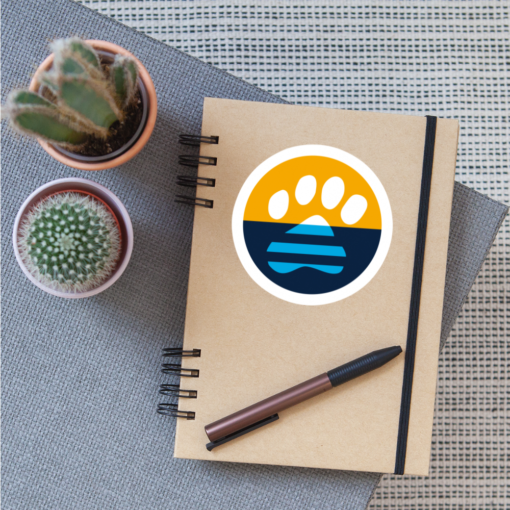 
                  
                    MKE Flag Paw Sticker - white matte
                  
                