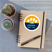 Load image into Gallery viewer, MKE Flag Paw Sticker - white matte