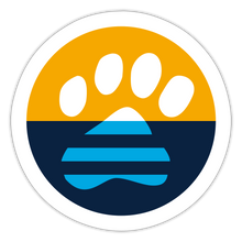 Load image into Gallery viewer, MKE Flag Paw Sticker - white matte