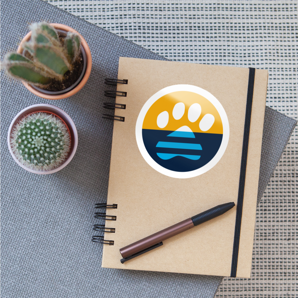 
                  
                    MKE Flag Paw Sticker - white glossy
                  
                