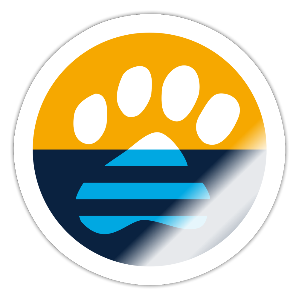 
                  
                    MKE Flag Paw Sticker - white glossy
                  
                