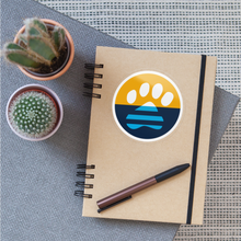 Load image into Gallery viewer, MKE Flag Paw Sticker - transparent glossy