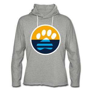 MKE Flag Paw Lightweight Terry Hoodie - heather gray