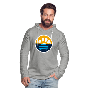 MKE Flag Paw Lightweight Terry Hoodie - heather gray